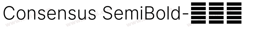 Consensus SemiBold字体转换